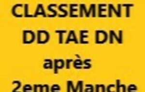 Classement DD TAE DN après 2eme manche
