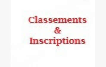 Classements &amp; Inscriptions