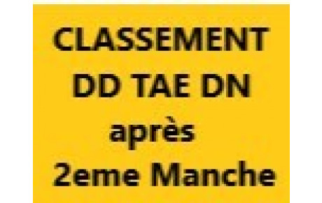 Classement DD TAE DN après 2eme manche